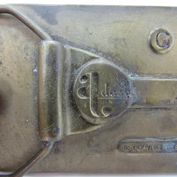 Vintage Brass Belt Buckle with CB Logo adenzy Denver 1978 - Picture 6 of 7